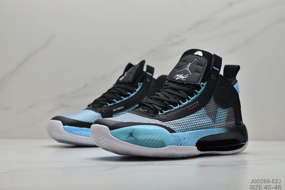 2020 Men Air Jordan XXXIV Black Jade Blue Shoes